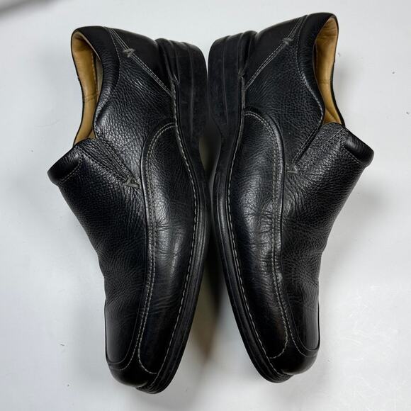 Johnson & Murphy Black Slip-On Leather Sheepskin Loafers Shoes S-472 Sz 8.5 main image 5